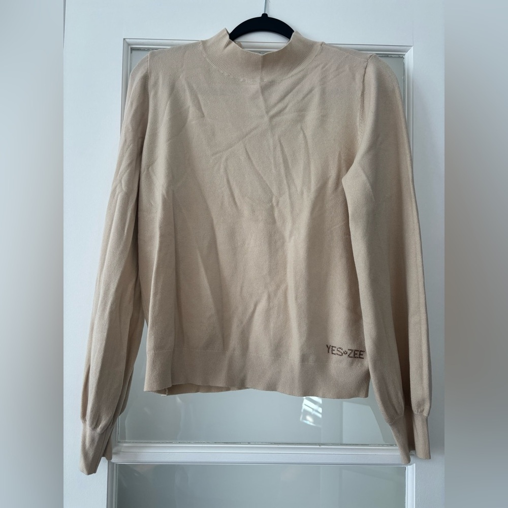 Women's Beige Long Sleeve Top